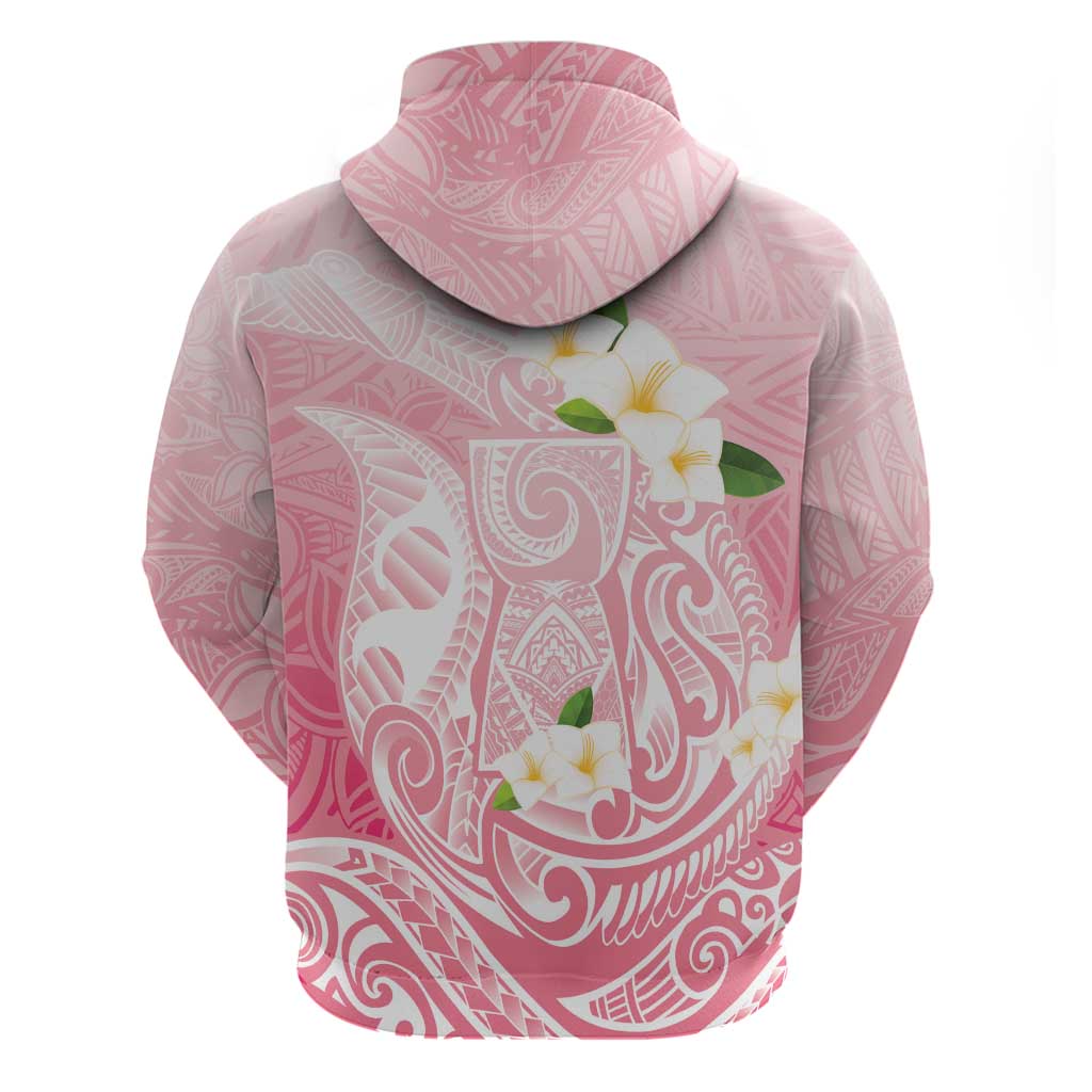 Guam Fishhook Mix Guasali Flowers Zip Hoodie Dreaming Coral
