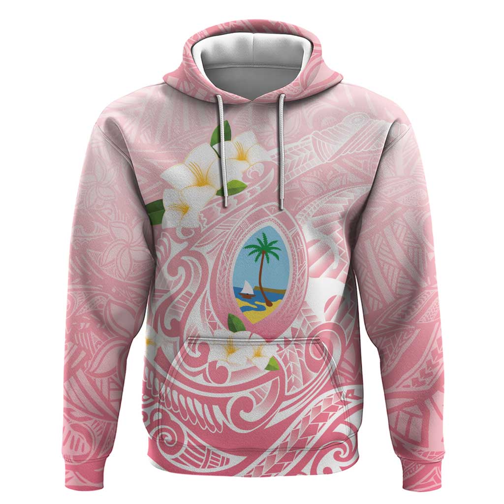 Guam Fishhook Mix Guasali Flowers Zip Hoodie Dreaming Coral