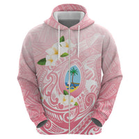 Guam Fishhook Mix Guasali Flowers Zip Hoodie Dreaming Coral