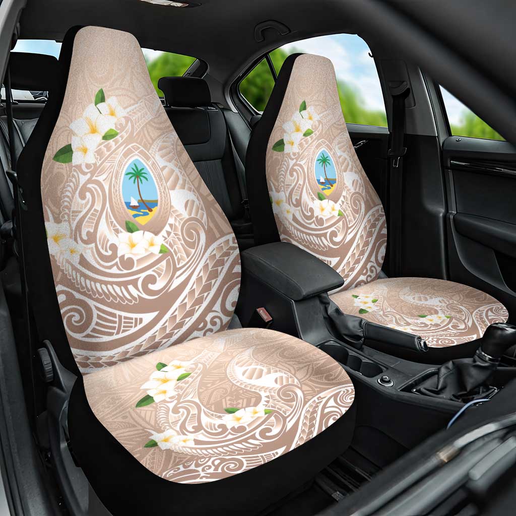 Guam Fishhook Mix Guasali Flowers Car Seat Cover Dreaming Hazel LT7 One Size Beige - Polynesian Pride