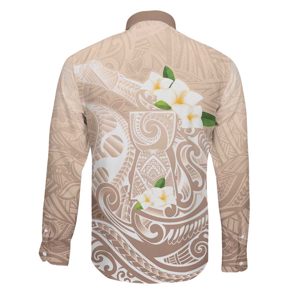 Guam Fishhook Mix Guasali Flowers Family Matching Long Sleeve Bodycon Dress and Hawaiian Shirt Dreaming Hazel LT7 - Polynesian Pride