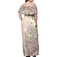 Guam Fishhook Mix Guasali Flowers Family Matching Off Shoulder Maxi Dress and Hawaiian Shirt Dreaming Hazel LT7 - Polynesian Pride