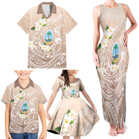 Guam Fishhook Mix Guasali Flowers Family Matching Tank Maxi Dress and Hawaiian Shirt Dreaming Hazel LT7 - Polynesian Pride