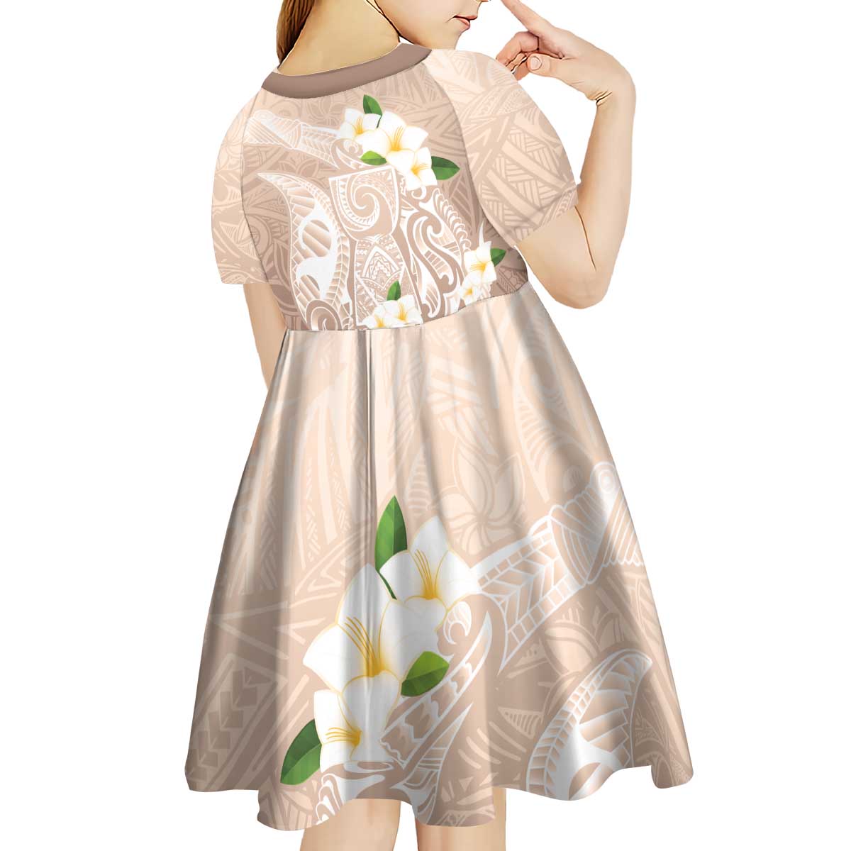Guam Fishhook Mix Guasali Flowers Kid Short Sleeve Dress Dreaming Hazel