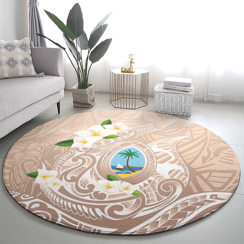 Guam Fishhook Mix Guasali Flowers Round Carpet Dreaming Hazel