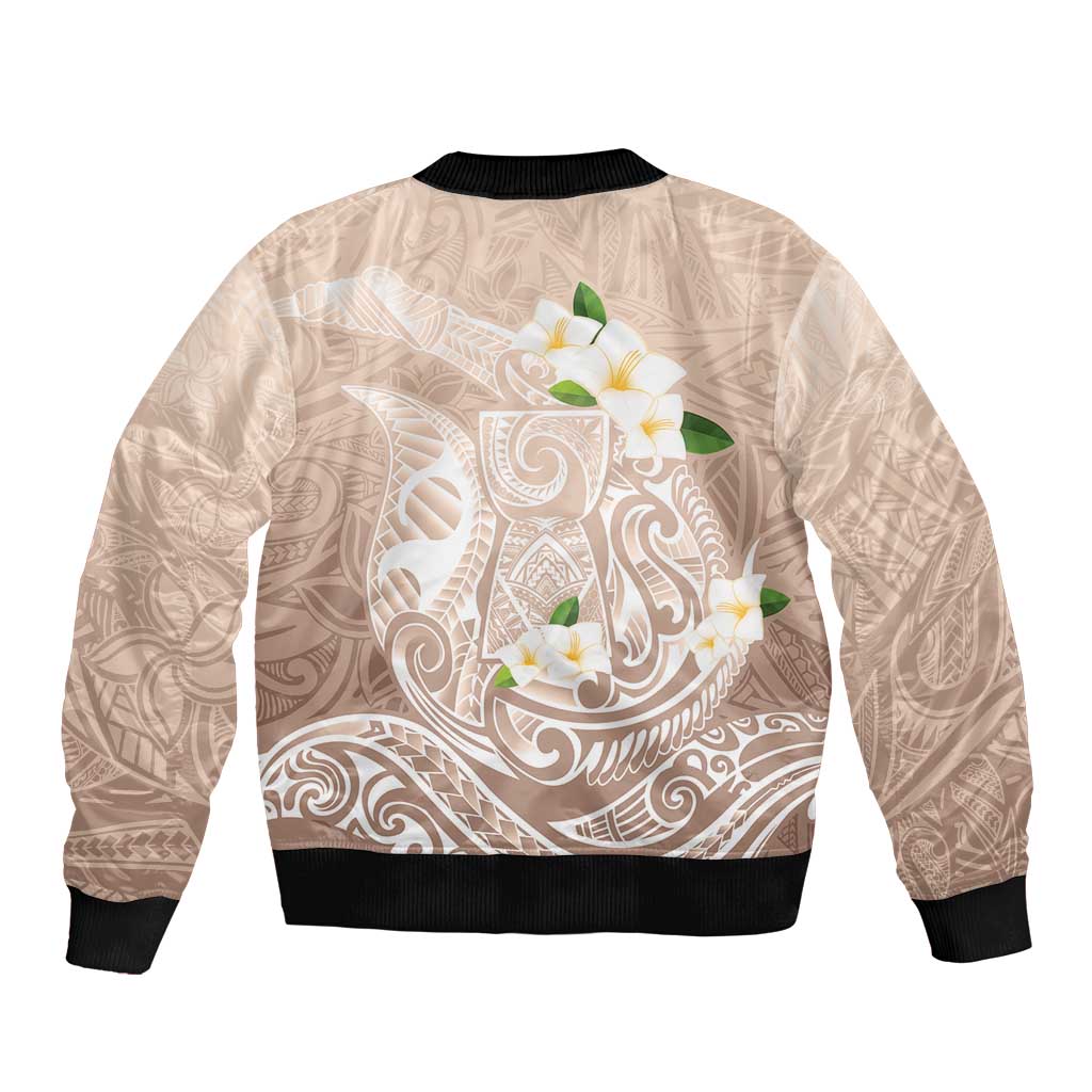 Guam Fishhook Mix Guasali Flowers Sleeve Zip Bomber Jacket Dreaming Hazel