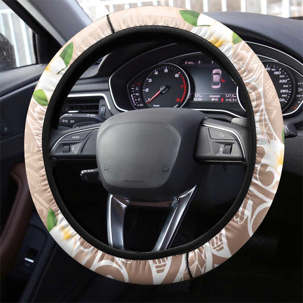 Guam Fishhook Mix Guasali Flowers Steering Wheel Cover Dreaming Hazel LT7 - Polynesian Pride