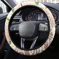 Guam Fishhook Mix Guasali Flowers Steering Wheel Cover Dreaming Hazel LT7 - Polynesian Pride