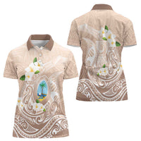 Guam Fishhook Mix Guasali Flowers Women Polo Shirt Dreaming Hazel