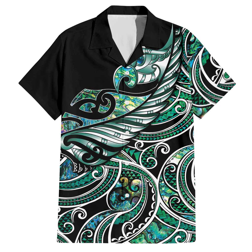 Maori Matariki - Manaia Hawaiian Shirt Emerald Paua Shell