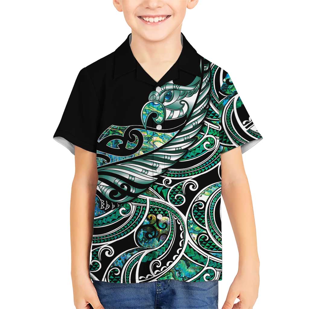 Maori Matariki - Manaia Hawaiian Shirt Emerald Paua Shell