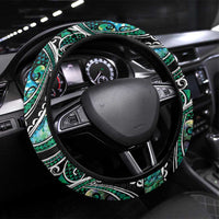 Maori Matariki - Manaia Steering Wheel Cover Emerald Paua Shell