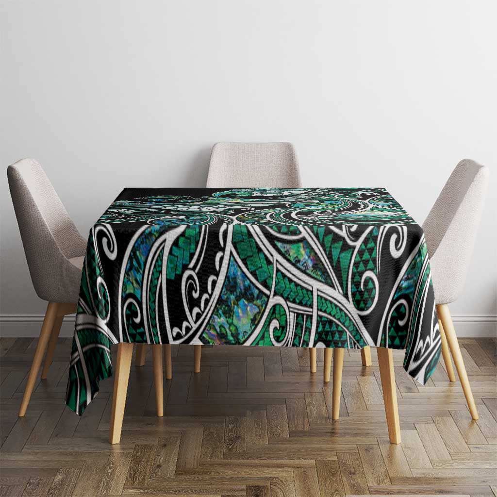 Maori Matariki - Manaia Tablecloth Emerald Paua Shell
