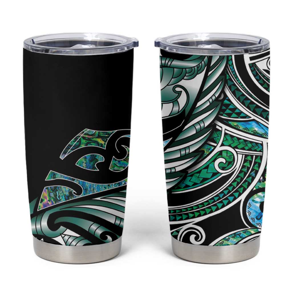 Maori Matariki - Manaia Tumbler Cup Emerald Paua Shell
