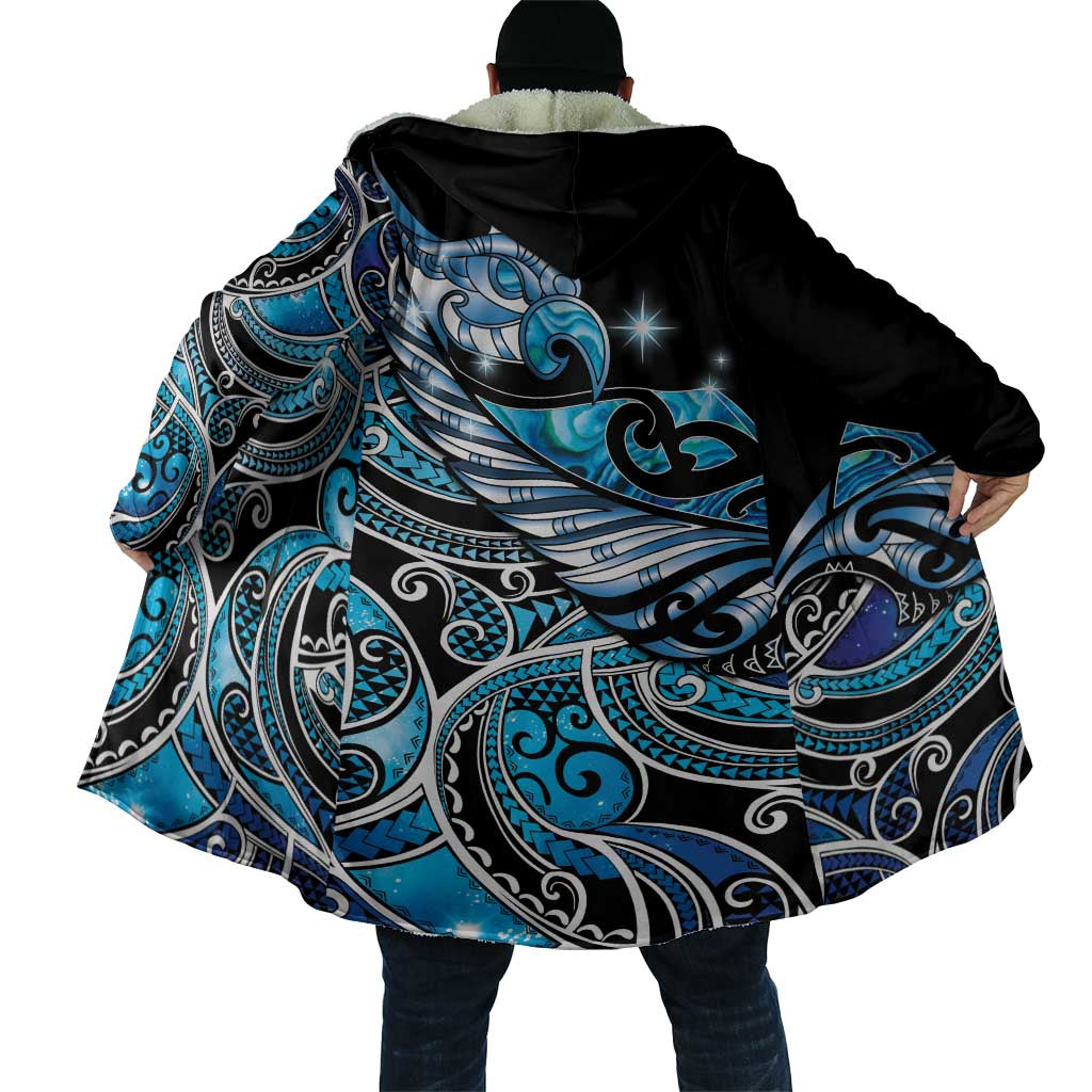 Maori Matariki - Manaia Cloak Galaxy Blue Paua Shell