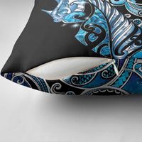 Maori Matariki - Manaia Pillow Cover Galaxy Blue Paua Shell