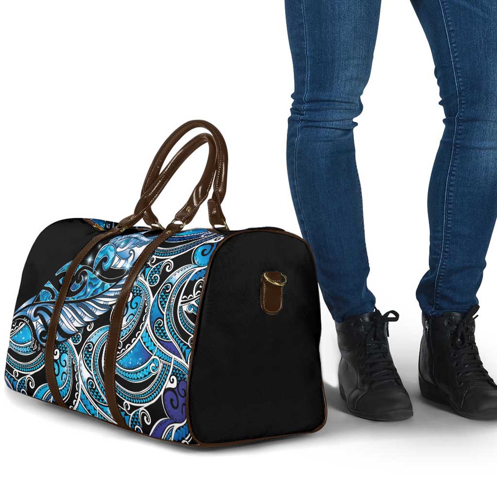 Maori Matariki - Manaia Travel Bag Galaxy Blue Paua Shell