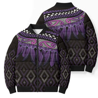 Aotearoa Maori Ngati Porou Iwi Bomber Puffer Jacket Korowai Tukutuku Kaokao Motifs LT7 - Polynesian Pride