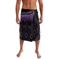Aotearoa Maori Ngati Porou Iwi Lavalava Korowai Tukutuku Kaokao Motifs LT7 Purple - Polynesian Pride