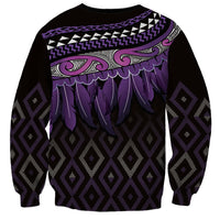 Aotearoa Maori Ngati Porou Iwi Sweatshirt Korowai Tukutuku Kaokao Motifs LT7 - Polynesian Pride