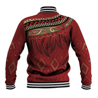 Aotearoa Maori Waikato Tainui Iwi Baseball Jacket Korowai Tukutuku Kaokao Motifs LT7 - Polynesian Pride