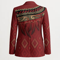 Aotearoa Maori Waikato Tainui Iwi Blazer Korowai Tukutuku Kaokao Motifs LT7 - Polynesian Pride