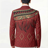 Aotearoa Maori Waikato Tainui Iwi Blazer Korowai Tukutuku Kaokao Motifs LT7 - Polynesian Pride