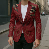 Aotearoa Maori Waikato Tainui Iwi Blazer Korowai Tukutuku Kaokao Motifs LT7 - Polynesian Pride