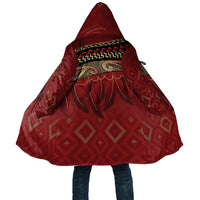 Aotearoa Maori Waikato Tainui Iwi Cloak Korowai Tukutuku Kaokao Motifs LT7 Unisex Red - Polynesian Pride
