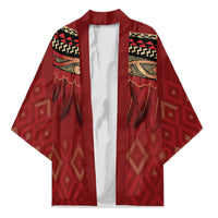 Aotearoa Maori Waikato Tainui Iwi Kimono Korowai Tukutuku Kaokao Motifs LT7 Unisex Red - Polynesian Pride