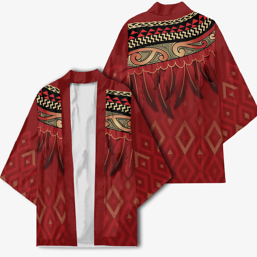 Aotearoa Maori Waikato Tainui Iwi Kimono Korowai Tukutuku Kaokao Motifs LT7 - Polynesian Pride