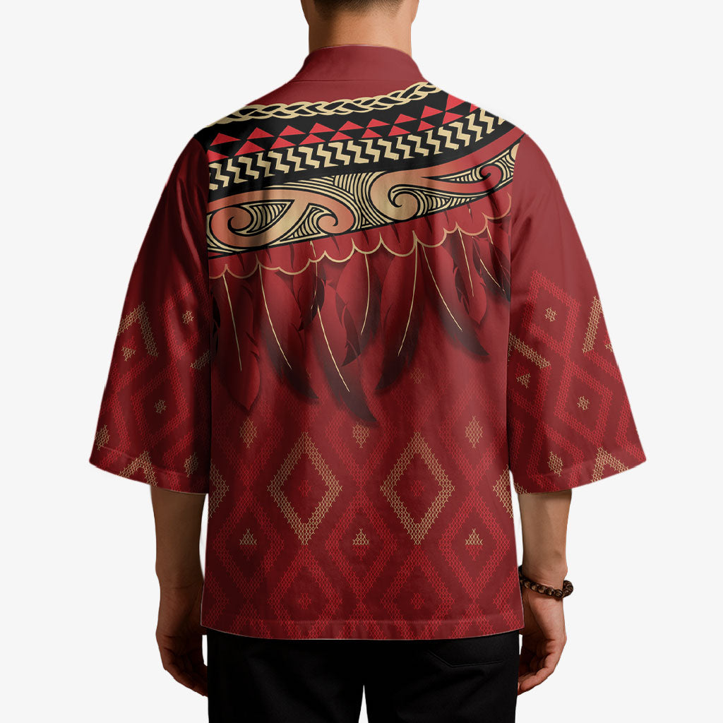 Aotearoa Maori Waikato Tainui Iwi Kimono Korowai Tukutuku Kaokao Motifs LT7 - Polynesian Pride