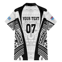 Personalised Fiji Rugby Family Matching Mermaid Dress and Hawaiian Shirt 2023 World Cup History Makers - White Ver LT7 - Polynesian Pride