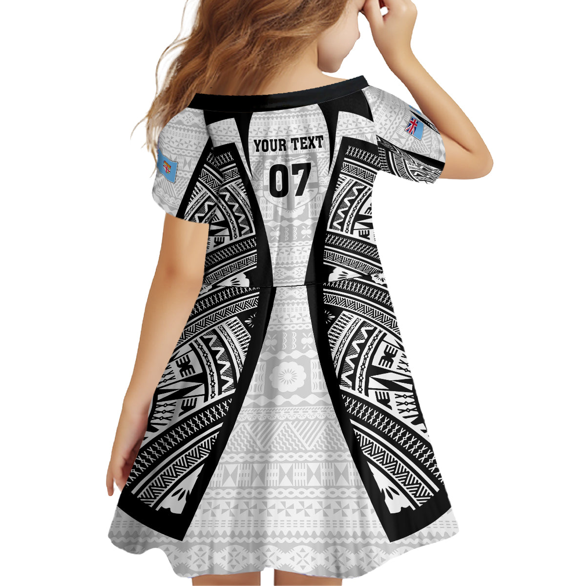 Personalised Fiji Rugby Family Matching Off Shoulder Short Dress and Hawaiian Shirt 2023 World Cup History Makers - White Ver LT7 - Polynesian Pride