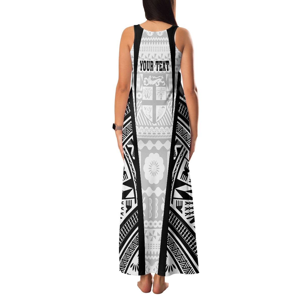 Personalised Fiji Rugby Family Matching Tank Maxi Dress and Hawaiian Shirt 2023 World Cup History Makers - White Ver LT7 - Polynesian Pride