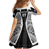 Personalised Fiji Rugby Family Matching Summer Maxi Dress and Hawaiian Shirt 2023 World Cup History Makers - Black Ver LT7 - Polynesian Pride