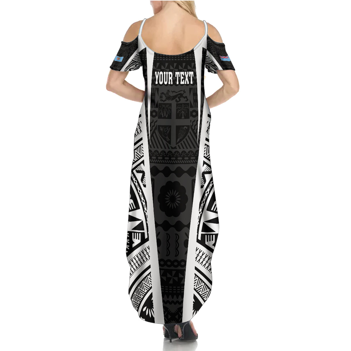 Personalised Fiji Rugby Family Matching Summer Maxi Dress and Hawaiian Shirt 2023 World Cup History Makers - Black Ver LT7 - Polynesian Pride