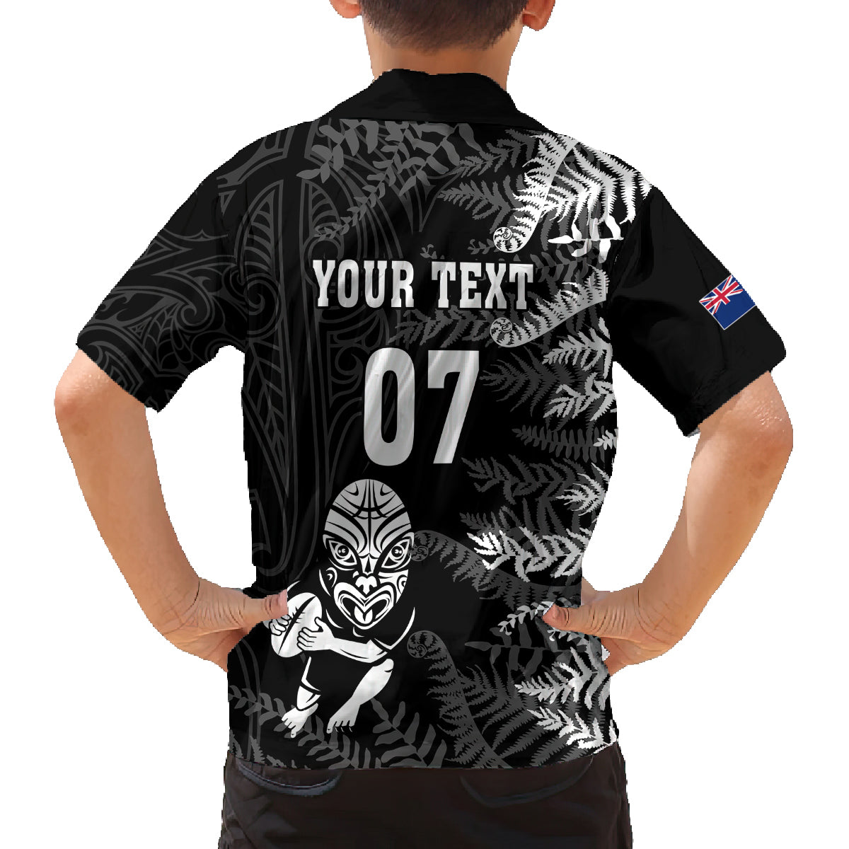Personalised New Zealand Rugby Family Matching Long Sleeve Bodycon Dress and Hawaiian Shirt Silver Fern Basic 2023 World Cup LT7 - Polynesian Pride