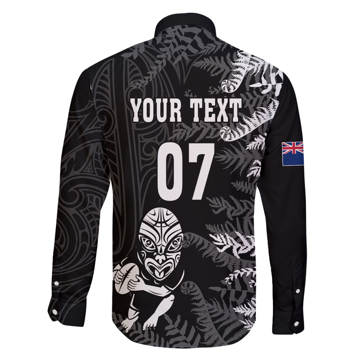 Personalised New Zealand Rugby Family Matching Long Sleeve Bodycon Dress and Hawaiian Shirt Silver Fern Basic 2023 World Cup LT7 - Polynesian Pride