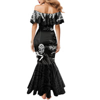Personalised New Zealand Rugby Family Matching Mermaid Dress and Hawaiian Shirt Silver Fern Basic 2023 World Cup LT7 - Polynesian Pride