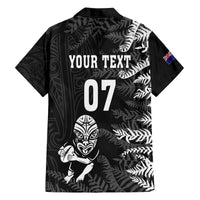 Personalised New Zealand Rugby Family Matching Off Shoulder Maxi Dress and Hawaiian Shirt Silver Fern Basic 2023 World Cup LT7 - Polynesian Pride