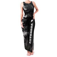 Personalised New Zealand Rugby Family Matching Tank Maxi Dress and Hawaiian Shirt Silver Fern Basic 2023 World Cup LT7 Mom's Dress Black - Polynesian Pride