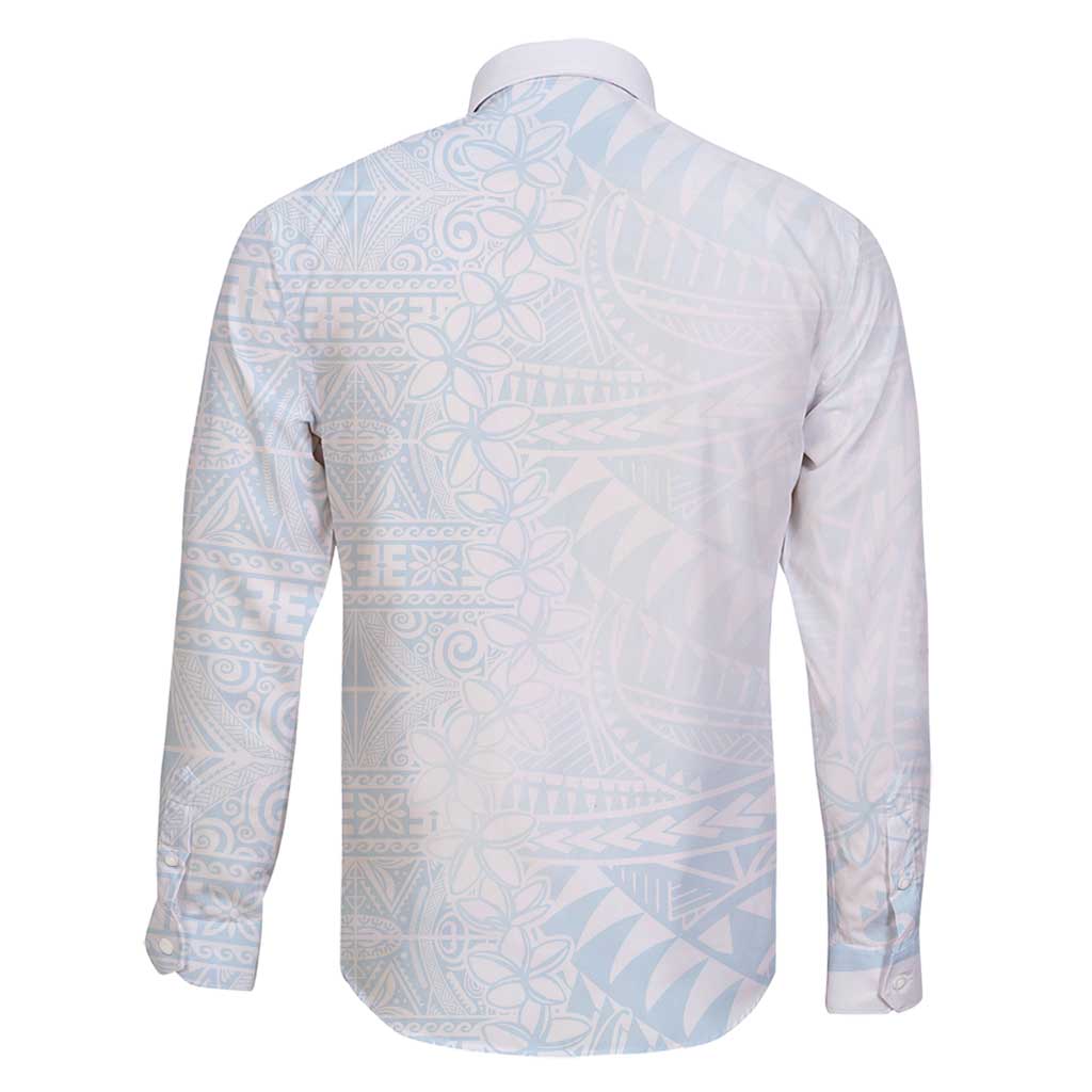 White Sunday Family Matching Mermaid Dress and Hawaiian Shirt Plumeria Tatau Mix Tapa LT7 - Polynesian Pride