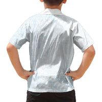 White Sunday Family Matching Off Shoulder Short Dress and Hawaiian Shirt Plumeria Tatau Mix Tapa LT7 - Polynesian Pride