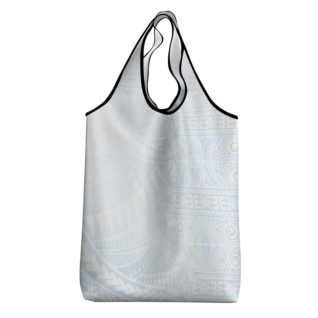 White Sunday Grocery Bag Plumeria Tatau Mix Tapa