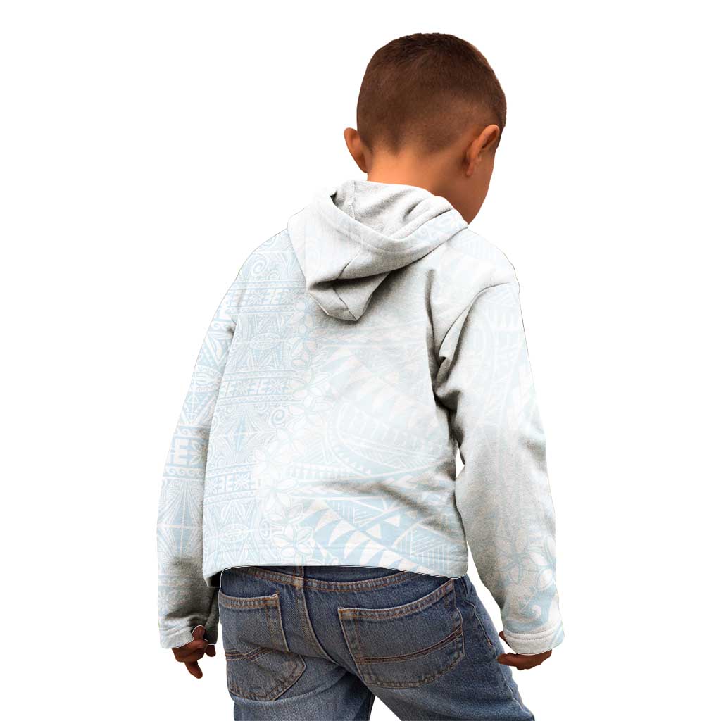 White Sunday Kid Hoodie Plumeria Tatau Mix Tapa