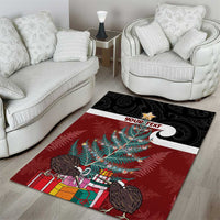 Personalised New Zealand Maori Christmas Area Rug Xmas Fern Mix Kowhawhai LT7 - Polynesian Pride