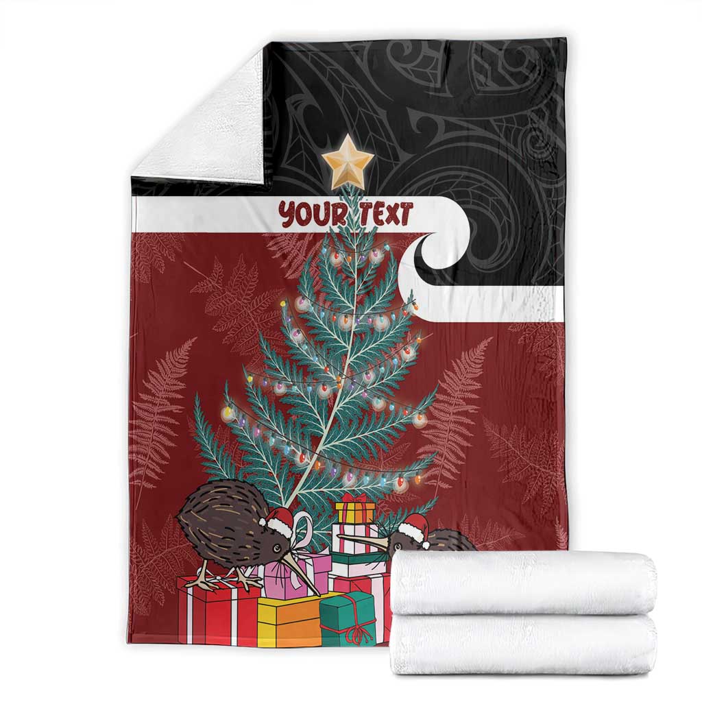 Personalised New Zealand Maori Christmas Blanket Xmas Fern Mix Kowhawhai LT7 - Polynesian Pride