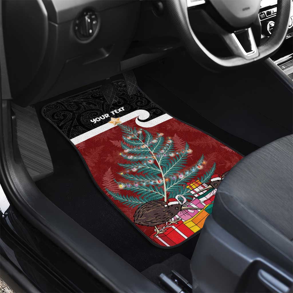 Personalised New Zealand Maori Christmas Car Mats Xmas Fern Mix Kowhawhai LT7 - Polynesian Pride
