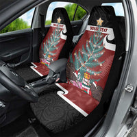 Personalised New Zealand Maori Christmas Car Seat Cover Xmas Fern Mix Kowhawhai LT7 - Polynesian Pride